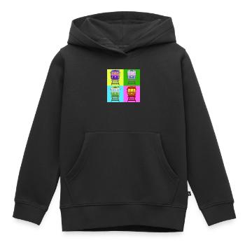 Tram, tram pop art - Kids Premium Organic Hoodie - black - Front - AI Model Kid Male (0cm)