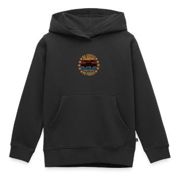 PAS DE CAFÉ PAS DE FORCE PAS DE CAFÉ PAS DE FORCE - Sweat Premium à capuche enfant bio - noir - Devant - AI Model Kid Male (0cm)