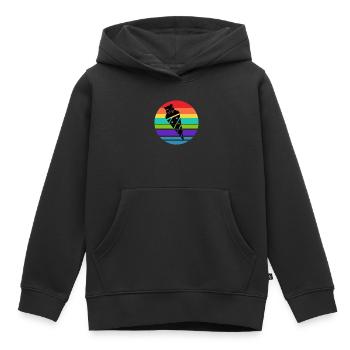 School bag sugar bag School start school start - Kids Premium Organic Hoodie - black - Front - AI Model Kid Male (0cm)