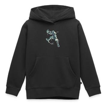 Basket - basket-ball en bleu - Jordan - Sweat Premium à capuche enfant bio - noir - Devant - AI Model Kid Male (0cm)