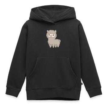 Alpaka - Kinder Premium Organic Hoodie - Schwarz - Vorne - AI Model Kid Male (0cm)