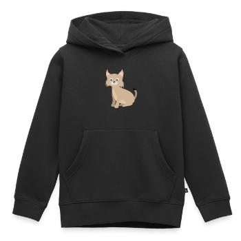 Luchs - Kinder Premium Organic Hoodie - Schwarz - Vorne - AI Model Kid Male (0cm)