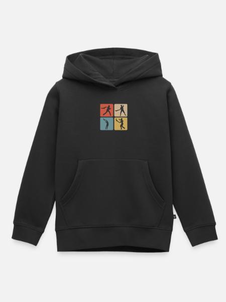 Jai Alai sports design - Kids Premium Organic Hoodie - black