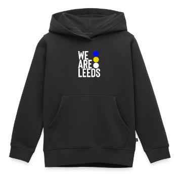 Leeds - Kinder Premium Organic Hoodie - Schwarz - Vorne - AI Model Kid Male (0cm)