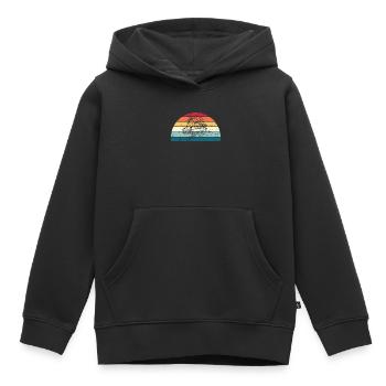 Retro Archäologie Sonnenuntergang Vintage Archäologie - Kinder Premium Organic Hoodie - Schwarz - Vorne - AI Model Kid Male (0cm)