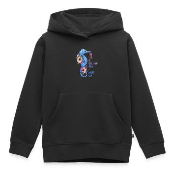 Ocean Sublimation - Kids Premium Organic Hoodie - black - Front - AI Model Kid Male (0cm)