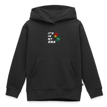 In meiner DNA Deutschland und Saudi Arabien - Kinder Premium Organic Hoodie - Schwarz - Vorne - AI Model Kid Male (0cm)