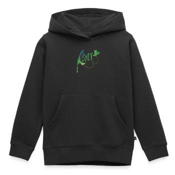 Sylt - Sweat Premium à capuche enfant bio - noir - Devant - AI Model Kid Male (0cm)