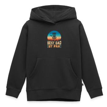 Drôle de Disc Golf Meilleur Papa Par Cadeau fête des Pères - Sweat Premium à capuche enfant bio - noir - Devant - AI Model Kid Male (0cm)