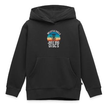 Drôle de disc golf cadeau pas de petites balles - Sweat Premium à capuche enfant bio - noir - Devant - AI Model Kid Male (0cm)