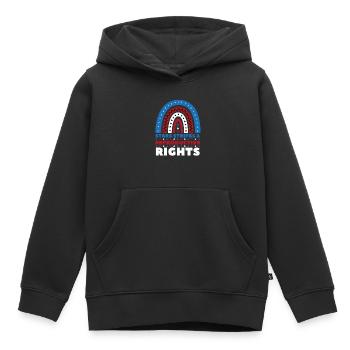 Stars Stripes Reproductive Rights 4th of july - Kids Premium Organic Hoodie - black - Front - AI Model Kid Male (0cm)