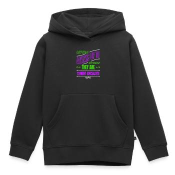 birthday present idea retired socket statement - Kids Premium Organic Hoodie - black - Front - AI Model Kid Male (0cm)