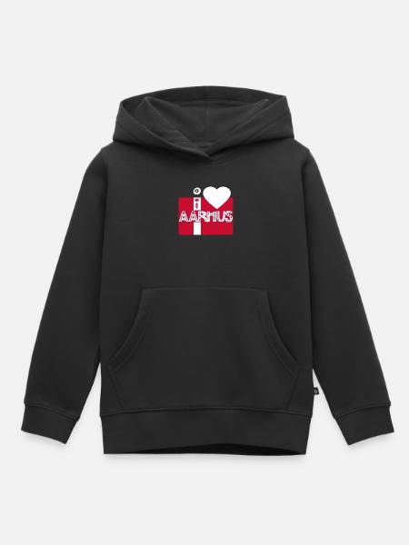 Aarhus - Kinder Premium Organic Hoodie - Schwarz