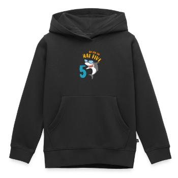 Hai Five Geburtstagsmotiv 5 Jahre Jungen Geschenk - Kinder Premium Organic Hoodie - Schwarz - Vorne - AI Model Kid Male (0cm)