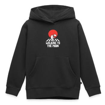 Walking to the Moon - Kinder Premium Organic Hoodie - Schwarz - Vorne - AI Model Kid Male (0cm)