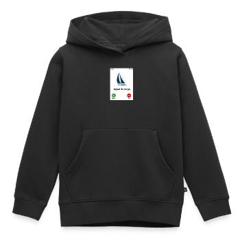 Appel du large - Sweat Premium à capuche enfant bio - noir - Devant - AI Model Kid Male (0cm)