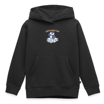 Antarctique Ice Cold Penguin Déclaration Oiseau de mer - Sweat Premium à capuche enfant bio - noir - Devant - AI Model Kid Male (0cm)