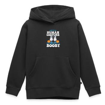 Costume humain Je suis vraiment un Booby Bird Halloween - Sweat Premium à capuche enfant bio - noir - Devant - AI Model Kid Male (0cm)