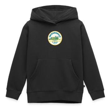 Jacksonville Skyline Crest - Kinder Premium Organic Hoodie - Schwarz - Vorne - AI Model Kid Male (0cm)