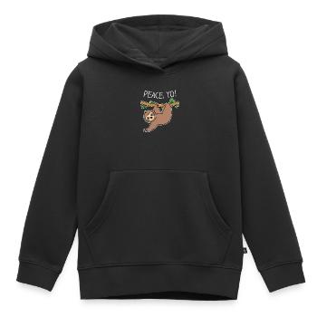 Cool Faultier Statement Urwaldbewohner Säugetier - Kinder Premium Organic Hoodie - Schwarz - Vorne - AI Model Kid Male (0cm)