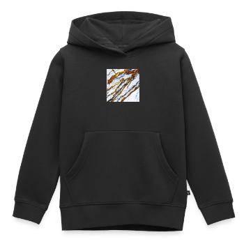 weißer Marmor trifft auf Gold - Kinder Premium Organic Hoodie - Schwarz - Vorne - AI Model Kid Male (0cm)