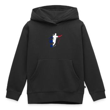 Fussball Frankreich Weltmeisterschaft - Kinder Premium Organic Hoodie - Schwarz - Vorne - AI Model Kid Male (0cm)