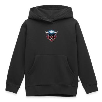 Evil clown skull with demonic laughter - Kids Premium Organic Hoodie - black - Front - AI Model Kid Male (0cm)