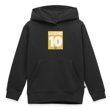 football - Sweat Premium à capuche enfant bio - noir - Devant - AI Model Kid Male (0cm)