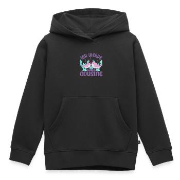 Cousine Ich werde große Cousine Cousinen Wal - Kinder Premium Organic Hoodie - Schwarz - Vorne - AI Model Kid Male (0cm)