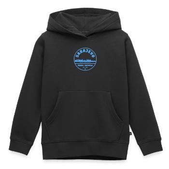 Sarajevo City Badge - Kids Premium Organic Hoodie - black - Front - AI Model Kid Male (0cm)