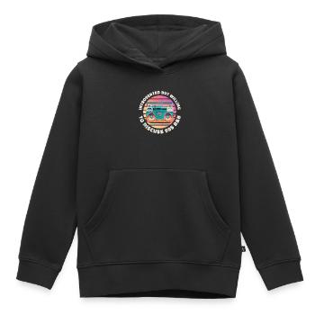 introvertiert, aber bereit, über 90s R&B Retro zu diskutieren - Kinder Premium Organic Hoodie - Schwarz - Vorne - AI Model Kid Male (0cm)