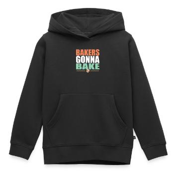 Backen Bäcker gehen zum Backen - Kinder Premium Organic Hoodie - Schwarz - Vorne - AI Model Kid Male (0cm)
