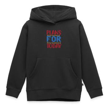 Plans for today - Kinder Premium Organic Hoodie - Schwarz - Vorne - AI Model Kid Male (0cm)