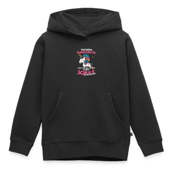 Magisches Einhorn Einschulungsgeschenk für Mädchen - Kinder Premium Organic Hoodie - Schwarz - Vorne - AI Model Kid Male (0cm)