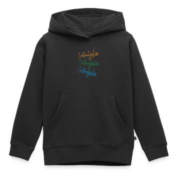 Cooltrendyfashion - Kinder Premium Organic Hoodie - Schwarz - Vorne - AI Model Kid Male (0cm)