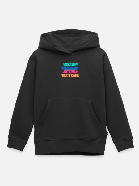Déclaration de randonnée en montagne Randonnée randonnée Nature - Sweat Premium à capuche enfant bio - noir