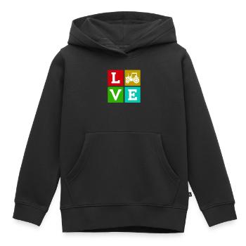Traktor Landleben Spruch Nutzfahrzeug Landwirt - Kinder Premium Organic Hoodie - Schwarz - Vorne - AI Model Kid Male (0cm)
