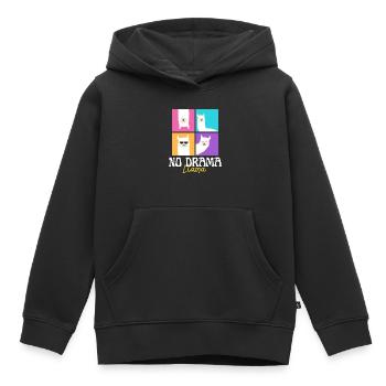 No drama llama - Kinder Premium Organic Hoodie - Schwarz - Vorne - AI Model Kid Male (0cm)