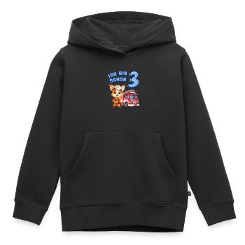 3. Geburtstag Jungen Fuchs Feuerwehrauto 3 Jahre - Kinder Premium Organic Hoodie - Schwarz - Vorne - AI Model Kid Male (0cm)