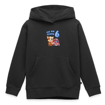 6. Geburtstag Jungen Fuchs Feuerwehrauto 6 Jahre - Kinder Premium Organic Hoodie - Schwarz - Vorne - AI Model Kid Male (0cm)