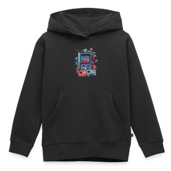 Vintage-Videospiel - Kinder Premium Organic Hoodie - Schwarz - Vorne - AI Model Kid Male (0cm)