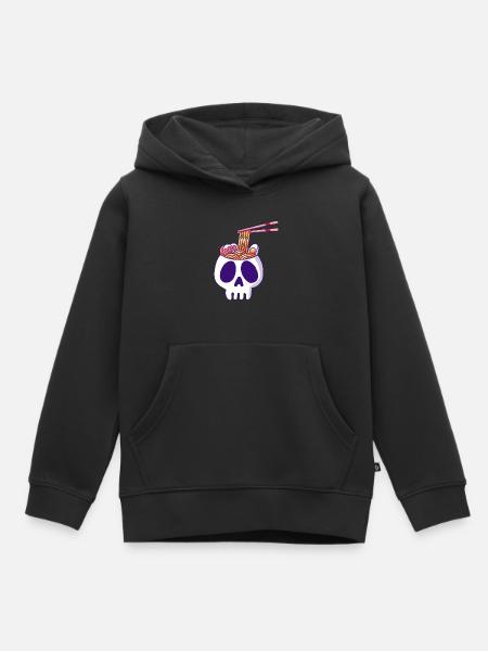 Schädel und Nudeln - Kinder Premium Organic Hoodie - Schwarz