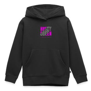 Husky Königin - Kinder Premium Organic Hoodie - Schwarz - Vorne - AI Model Kid Male (0cm)