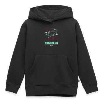 großkatze hauskatze meerkatze zitat seekatze spaß - Kinder Premium Organic Hoodie - Schwarz - Vorne - AI Model Kid Male (0cm)