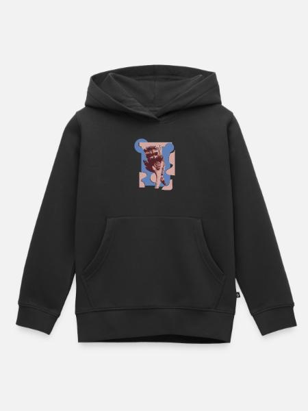 Wildtiere - Kinder Premium Organic Hoodie - Schwarz
