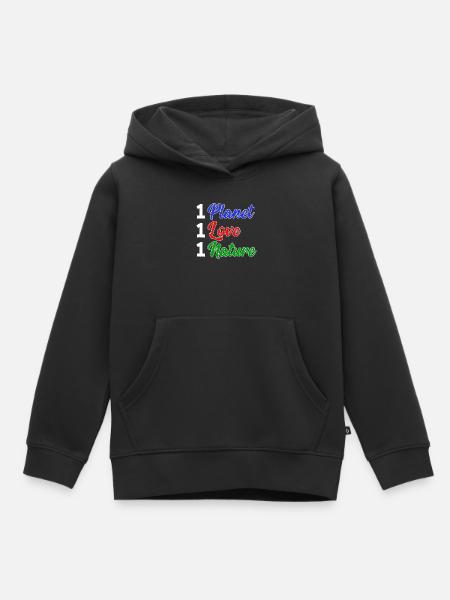 Mutter Erde Planet Natur Statement Naturschutz - Kinder Premium Organic Hoodie - Schwarz