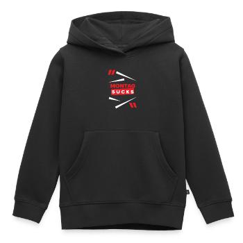 Montag sucks oder ist Montag Dein Lieblingstag? - Kinder Premium Organic Hoodie - Schwarz - Vorne - AI Model Kid Male (0cm)