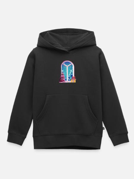 Weihnachten Geschenk Weihnachtsbaum weihnachtlich - Kinder Premium Organic Hoodie - Schwarz