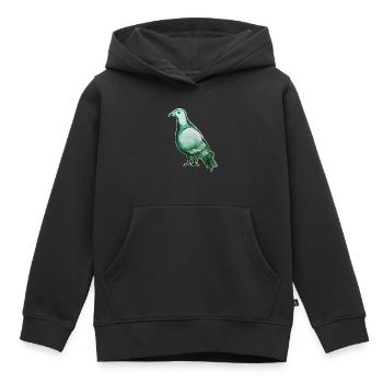 stadttaube - Kinder Premium Organic Hoodie - Schwarz - Vorne - AI Model Kid Male (0cm)
