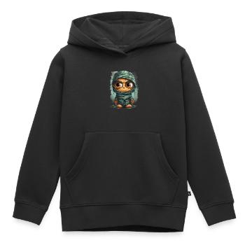 Halloween Spooky Cartoon Mummy - Kinder Premium Organic Hoodie - Schwarz - Vorne - AI Model Kid Male (0cm)